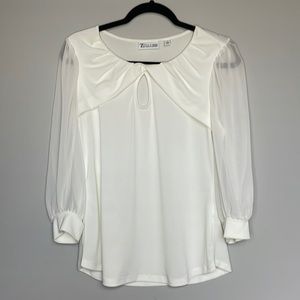 7th Avenue Design Studio New York & Co. White Blouse